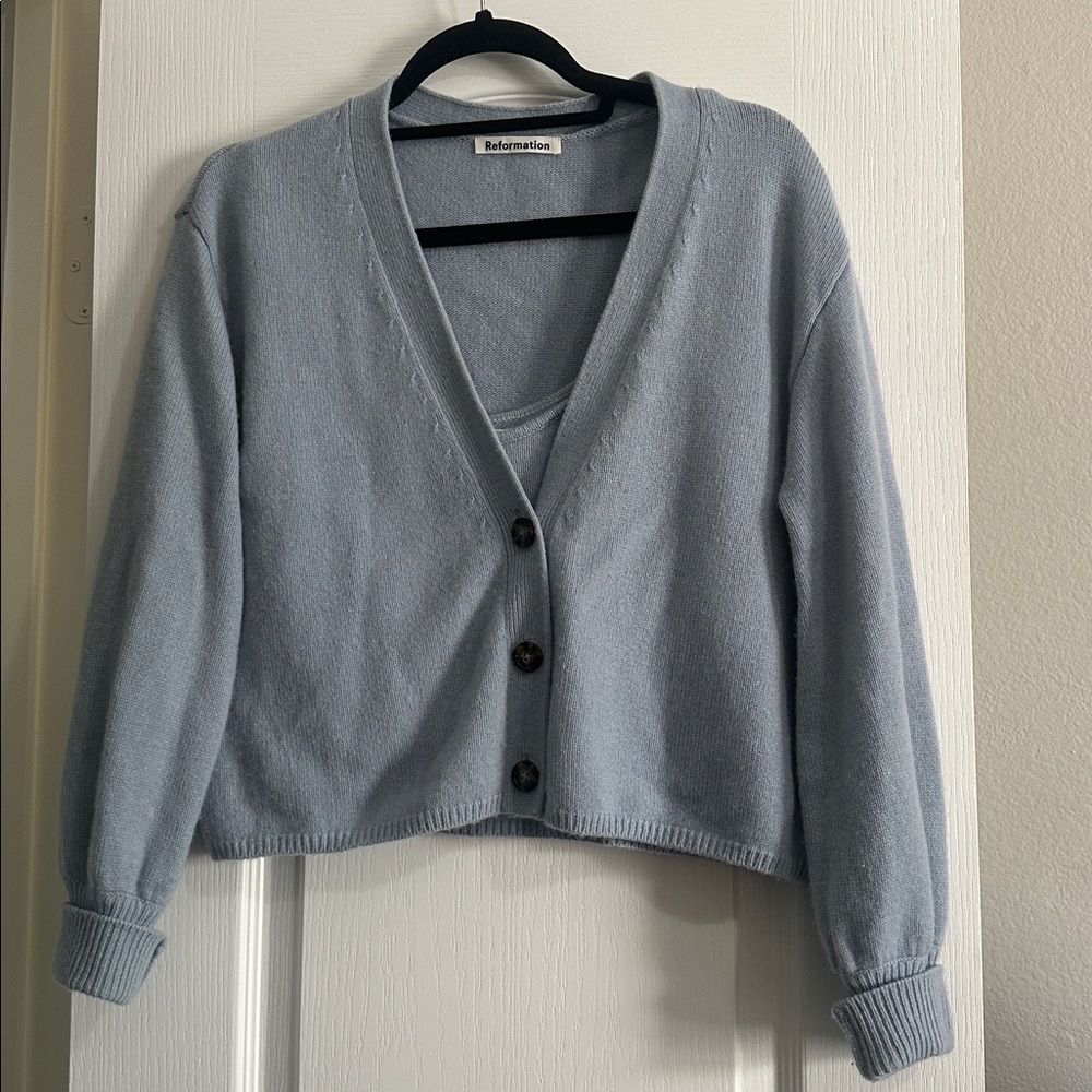 Reformation Varenne cardigan set